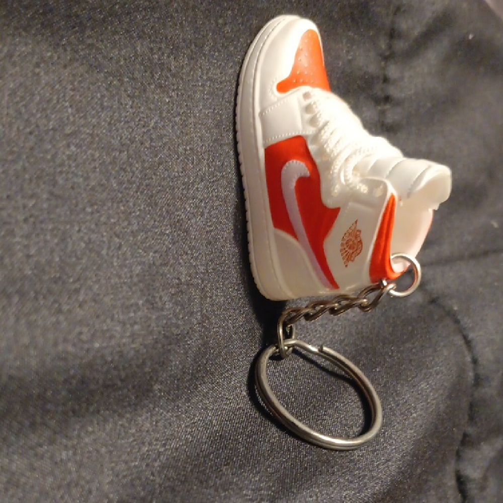 Red and White Sneaker Keychain for Kids
